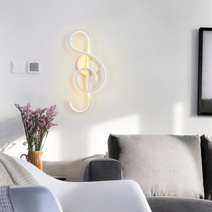 Wandlamp Moderne LED Design Muzieknoten