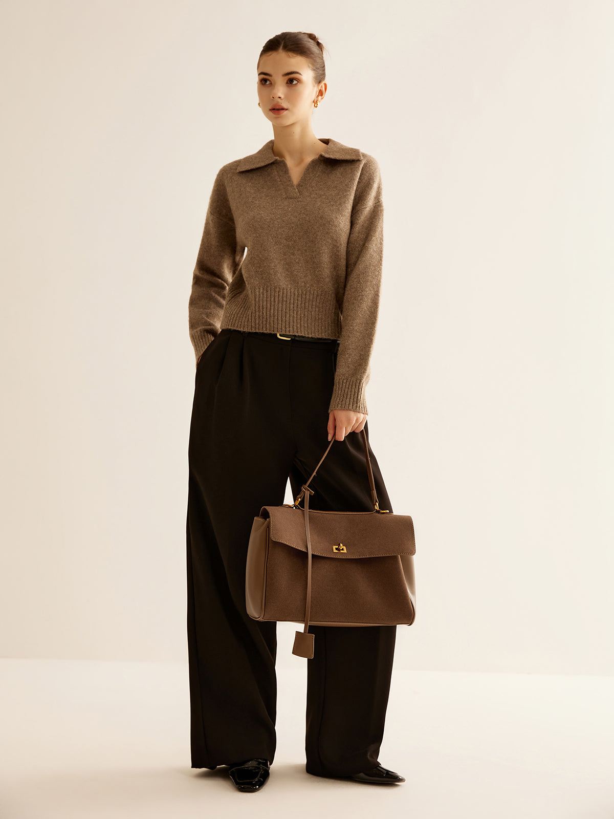Dames Schoudertas Grote Zwart PU Leerlook