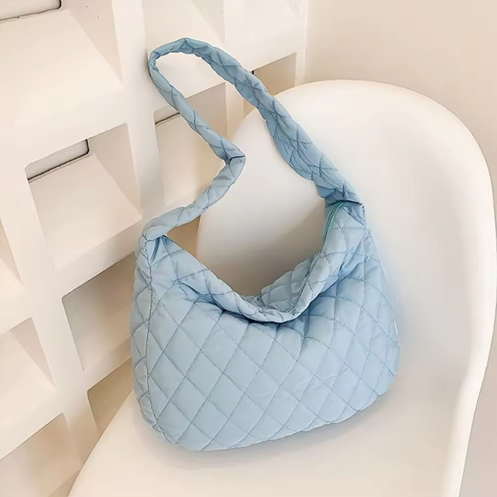 Grote Puffer Tote Schoudertas Gepolsterd Crossbody Model
