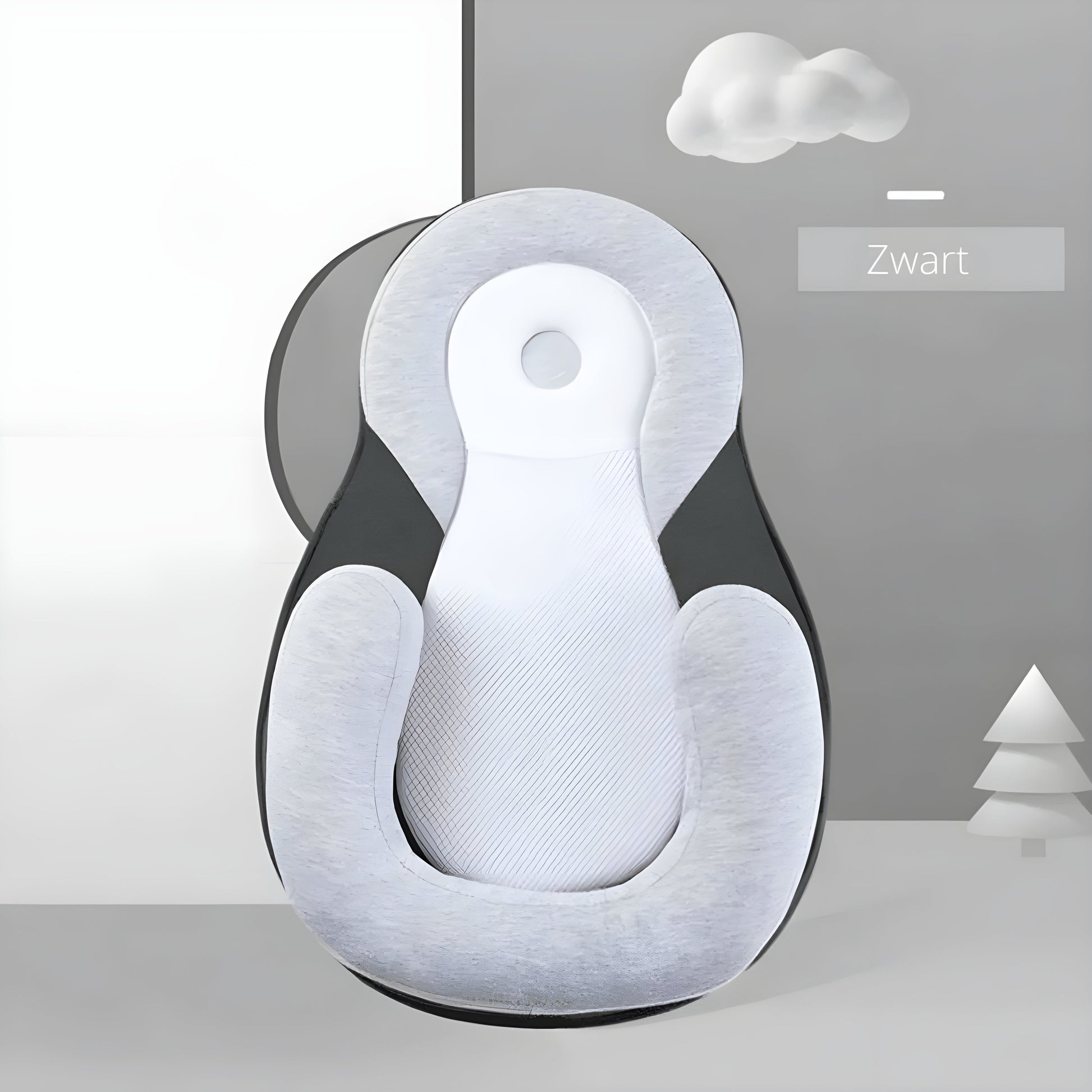 BabyEase Ergonomisch Kussen – Voorkomt Plat Hoofdje (0–6 Mnd) 2