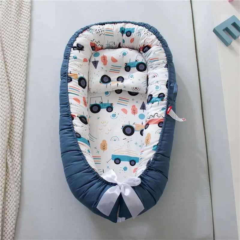 Baby Lounger voor Pasgeborenen – Draagbaar en Ademend Bedje