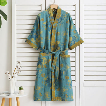 Zachte Katoenen Badjas voor Dames Vintage Stijl