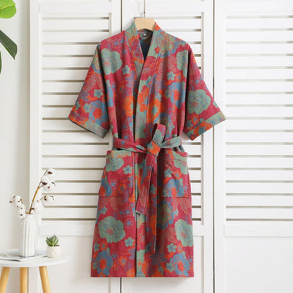 Zachte Katoenen Badjas voor Dames Vintage Stijl