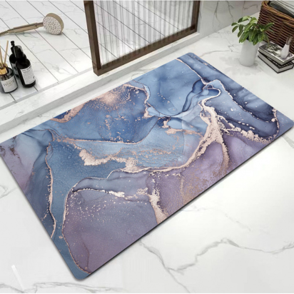 Badmat Sneldrogend Antislip Marmer Look Diatomeeën - Velinix
