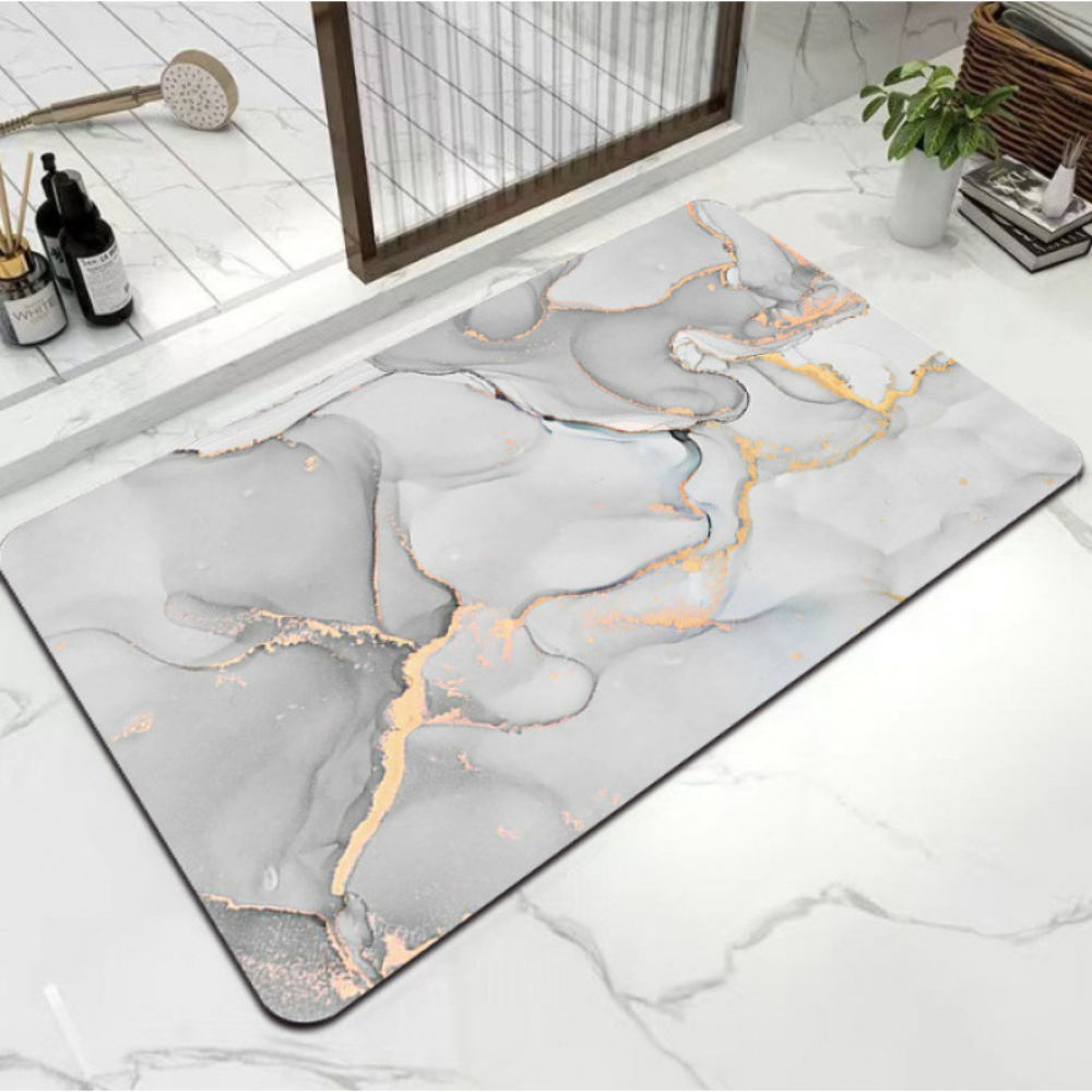 Badmat Sneldrogend Antislip Marmer Look Diatomeeën