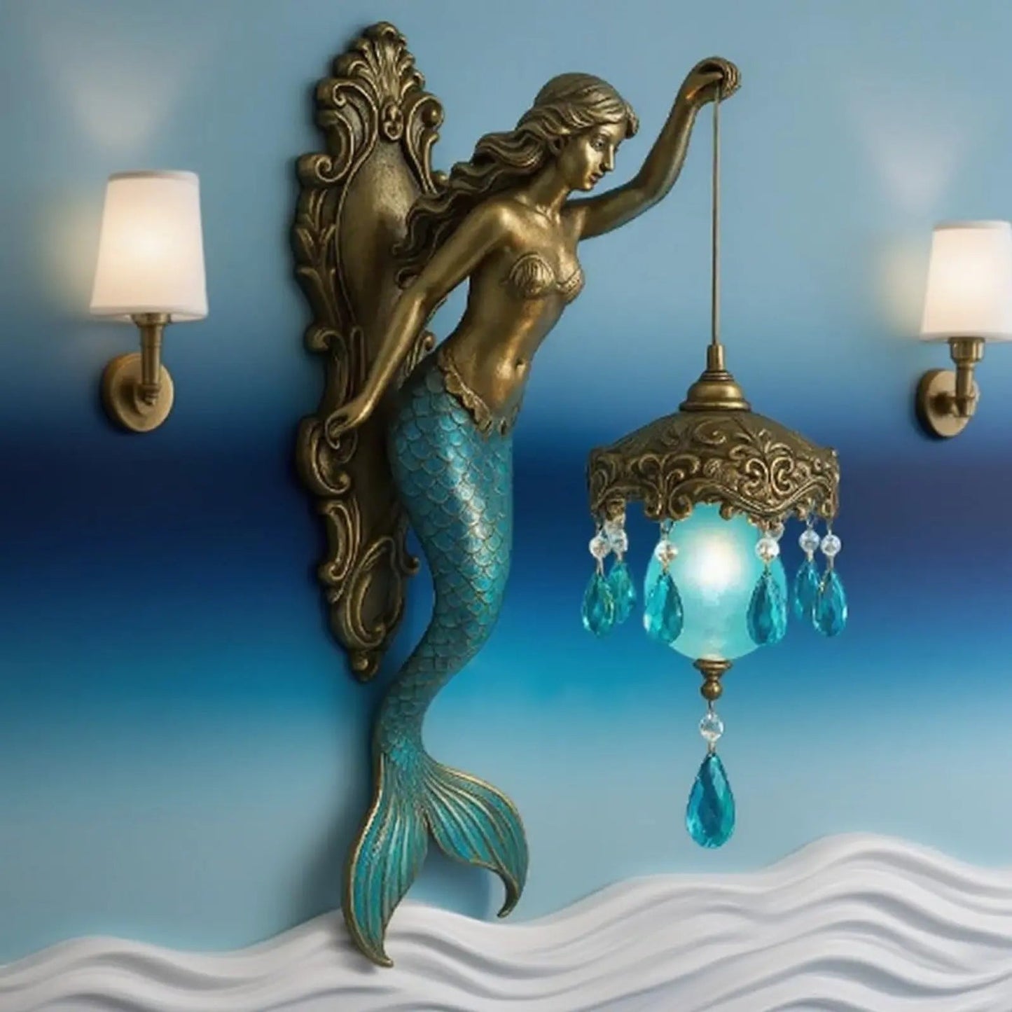 Zeemeermin Wandlamp Maritiem Design voor Sfeervolle Kamer