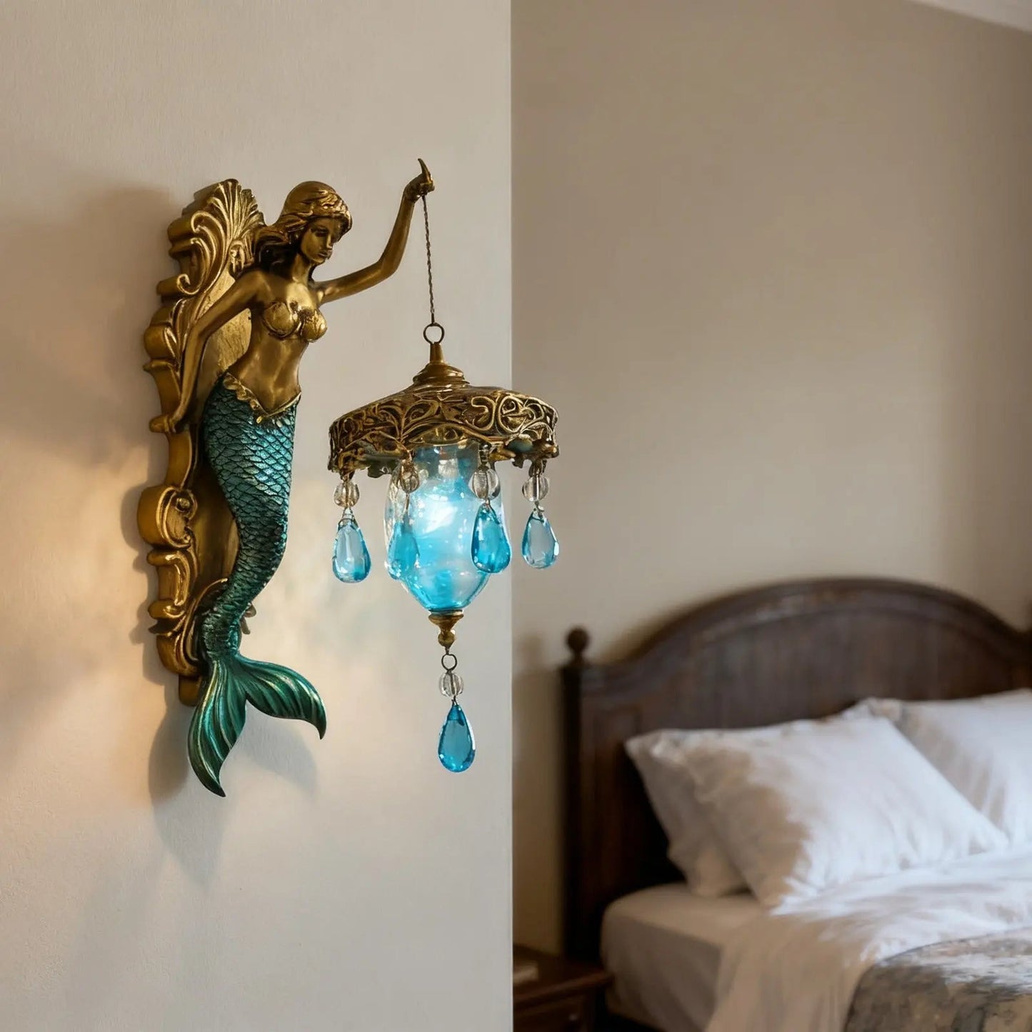 Zeemeermin Wandlamp Maritiem Design voor Sfeervolle Kamer