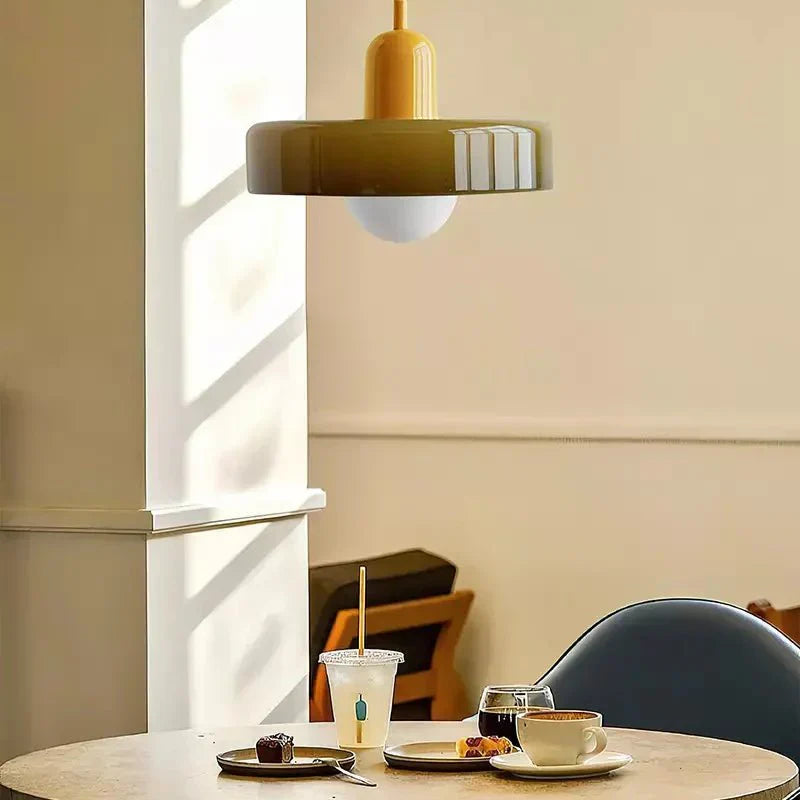 Kleurrijke Hanglamp Modern Glazen Design voor Woonkamer