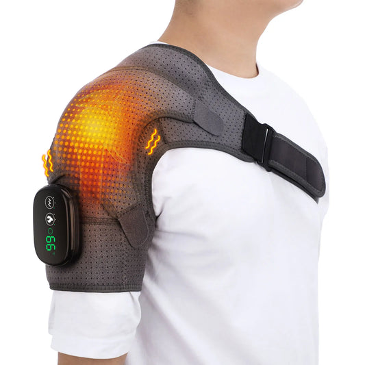 Elektrische Schouderbrace Warmte en Trilling voor Pijnverlichting - Velinix