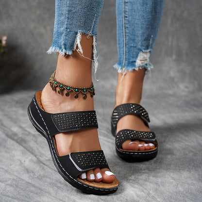 Variant image for Bellevista™ – Dames Sandalen met Strass en Comfortabele Plateau Zool-8
