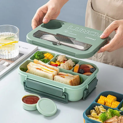 Bento Box 1300ML met Bestek voor Kinderen en Studenten