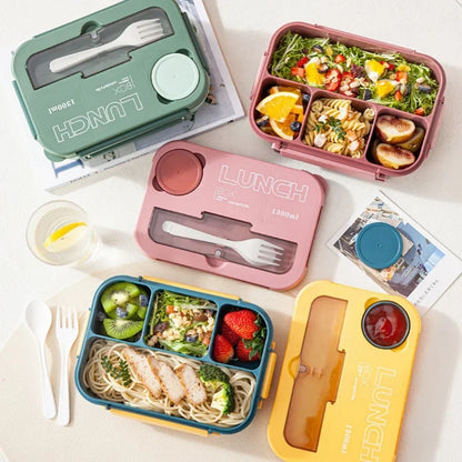 Bento Box 1300ML met Bestek voor Kinderen en Studenten