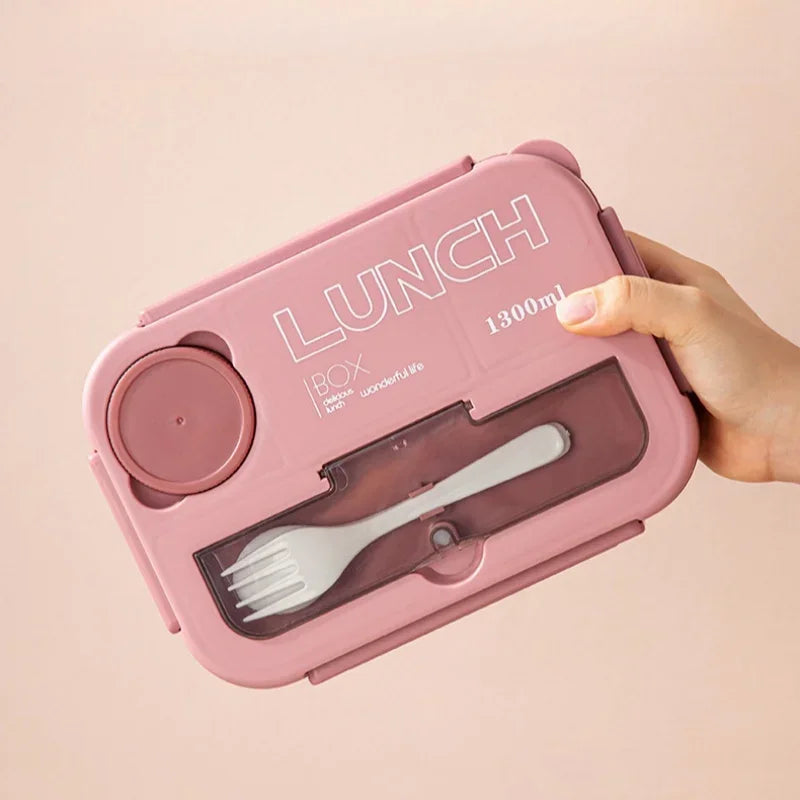 Bento Box 1300ML met Bestek voor Kinderen en Studenten - Velinix
