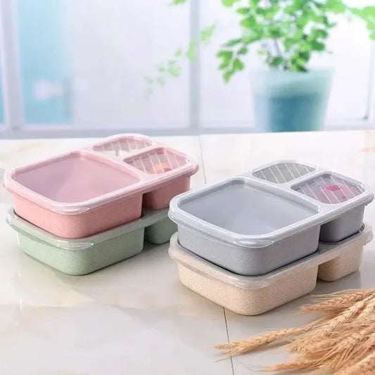 Bento Box Tarwevezel Magnetronbestendig voor School en Onderweg - Velinix