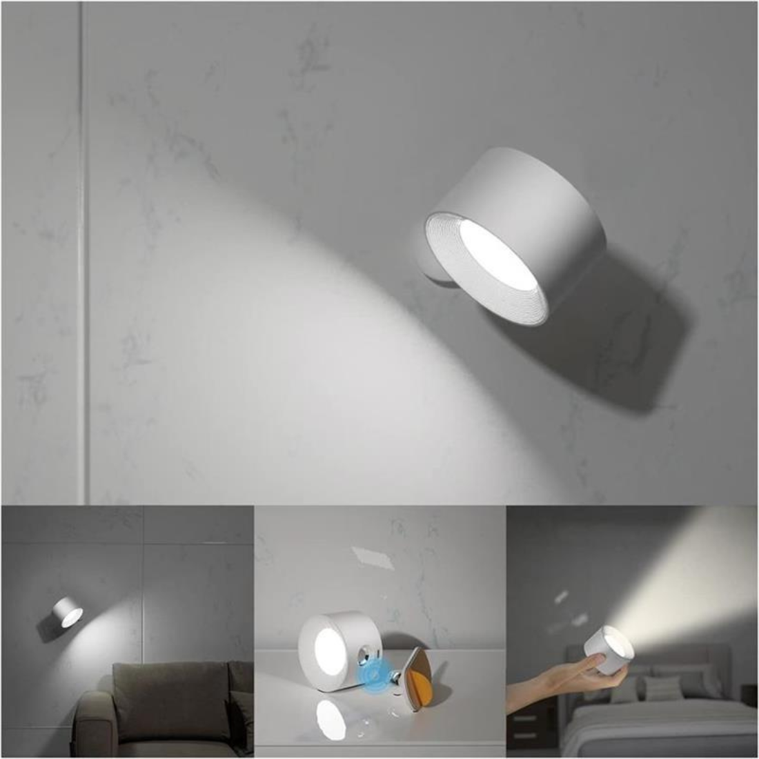 Wandlamp Draadloos Oplaadbaar 360° LED Verlichting