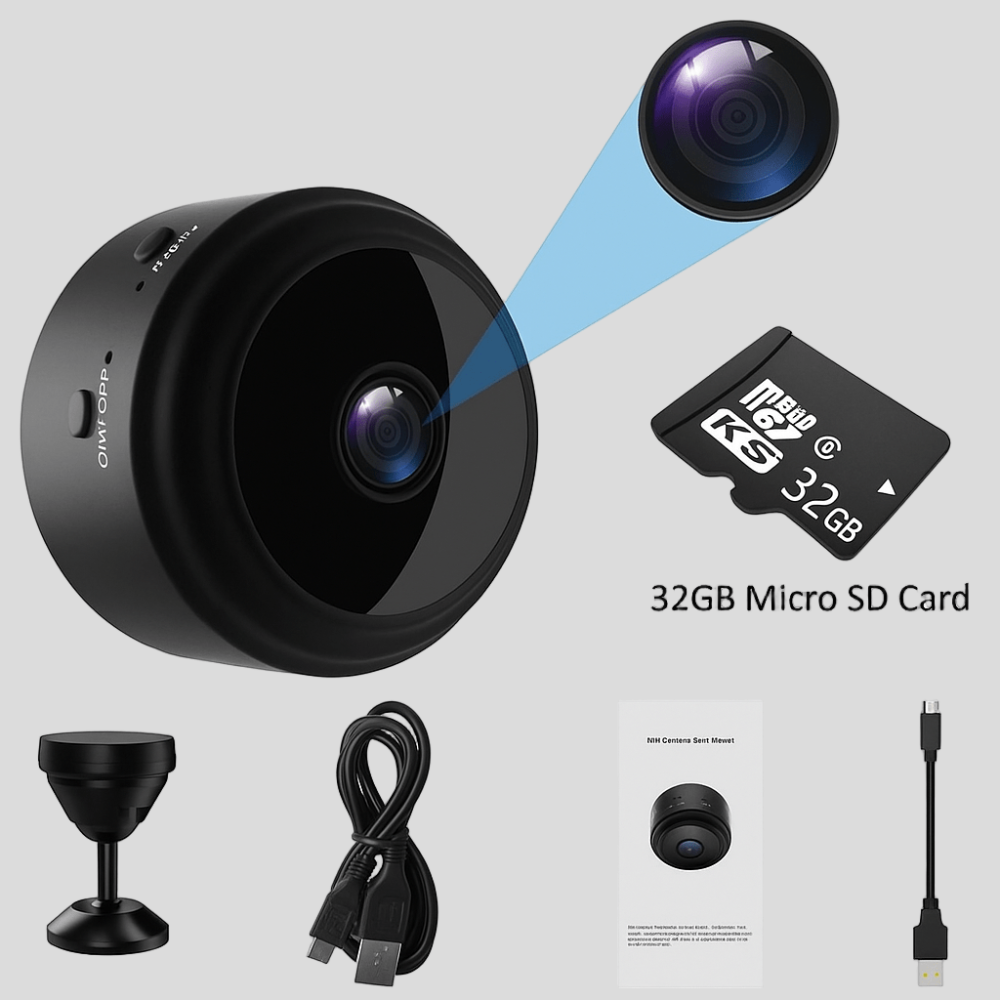 Wifi Beveiligingscamera Mini met Nachtzicht en Draadloze Bewaking