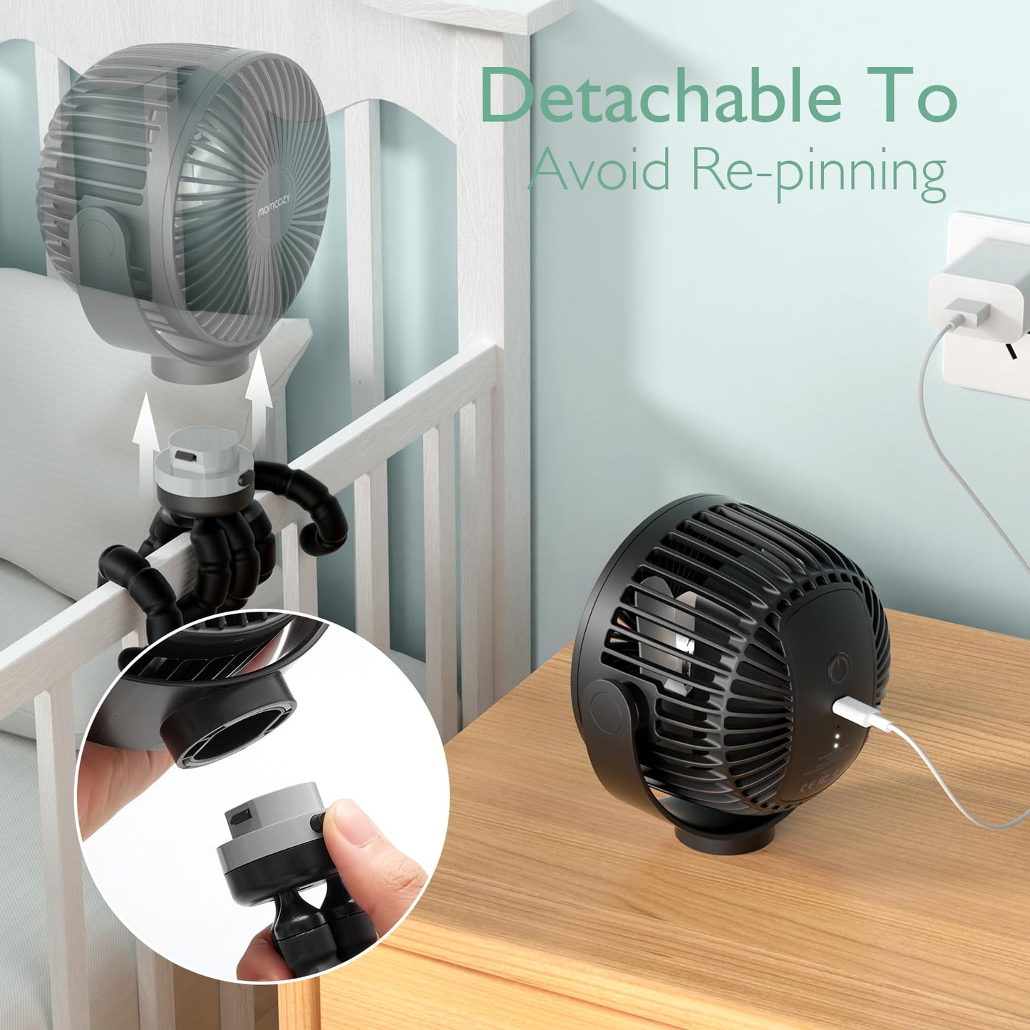 USB Reizen Handventilator Oplaadbaar Klein en Licht
