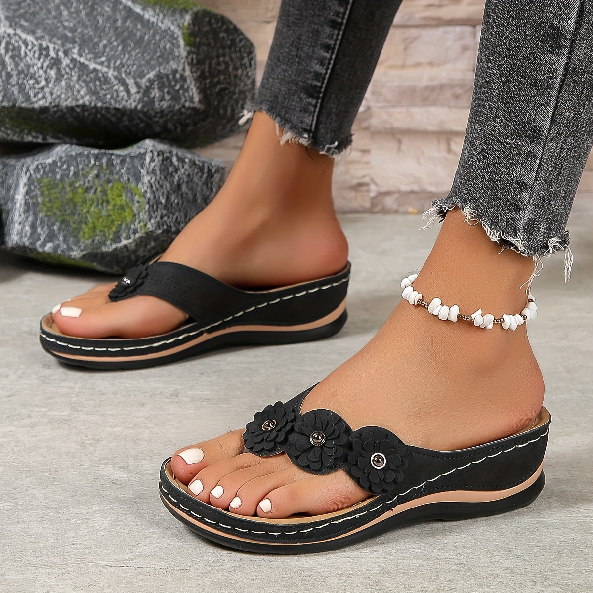 BloomComfort™ – Dames Sandalen met Ergonomisch Voetbed en Vintage Stijl-3