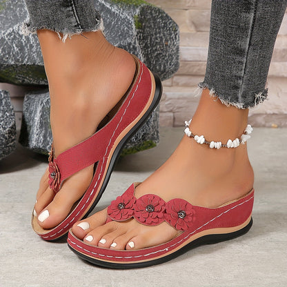 BloomComfort™ – Dames Sandalen met Ergonomisch Voetbed en Vintage Stijl-4