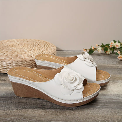 BloomLift™ – Dames Plateau Sandalen met Elegante 3D Bloemendetails-4