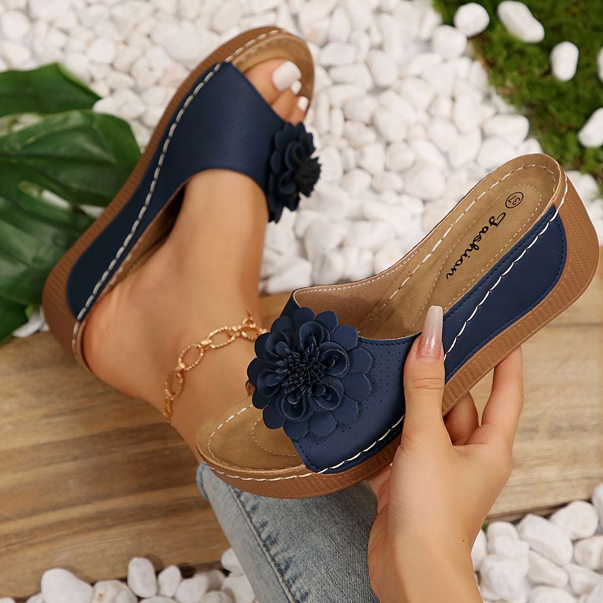 BloomStep™ – Dames Sandalen met Bloempatroon en Ergonomische Comfort-4