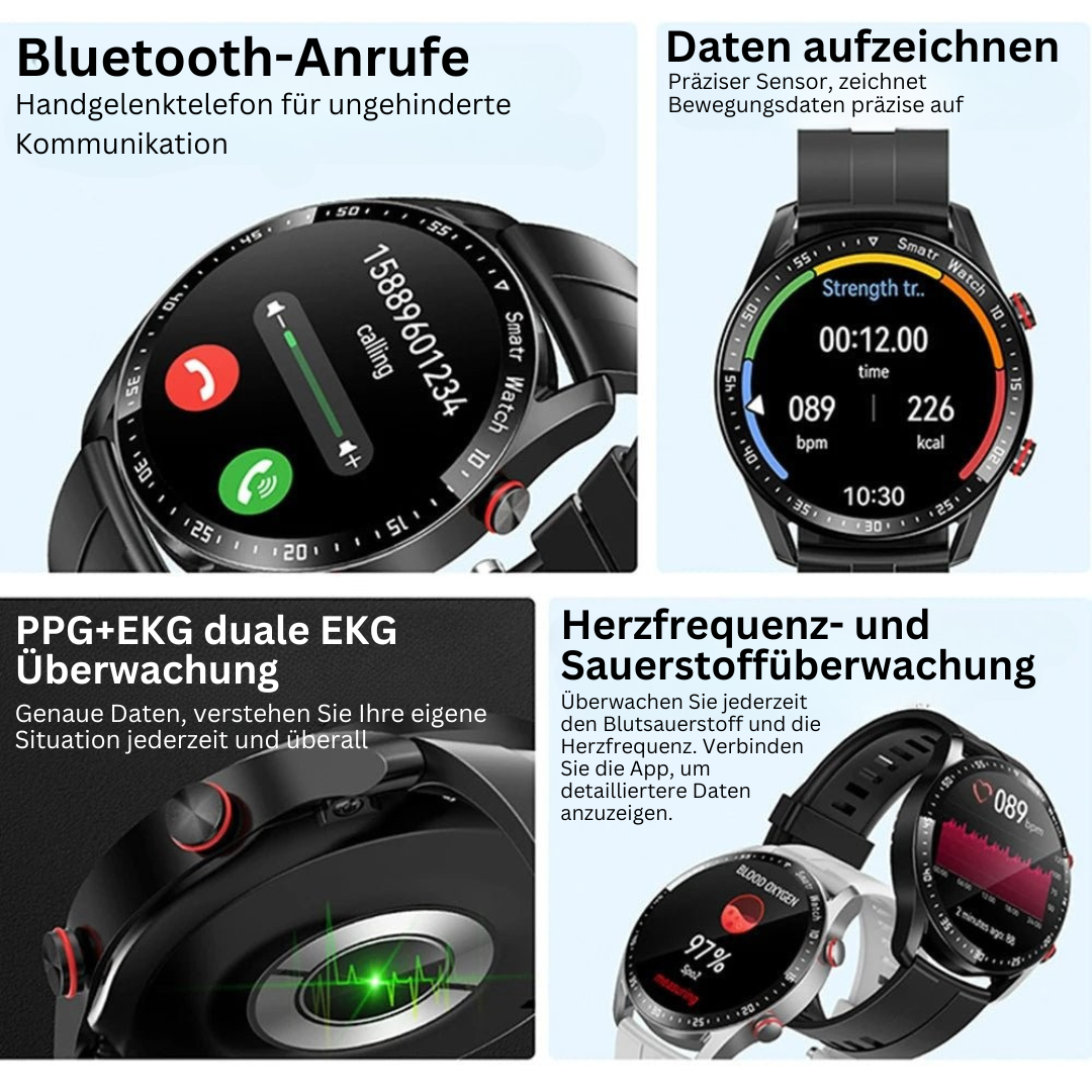 Smartwatch Glucosemeter met Gezondheidsmonitor