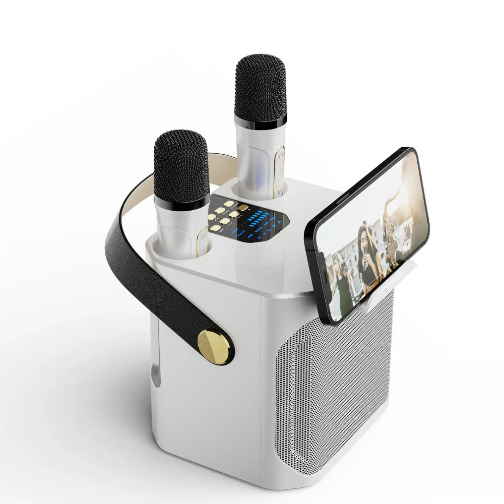 Draagbare Bluetooth Luidspreker met Karaoke en 360 Gradens Geluid - Velinix