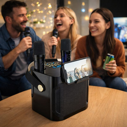 Draagbare Bluetooth Luidspreker met Karaoke en 360 Gradens Geluid