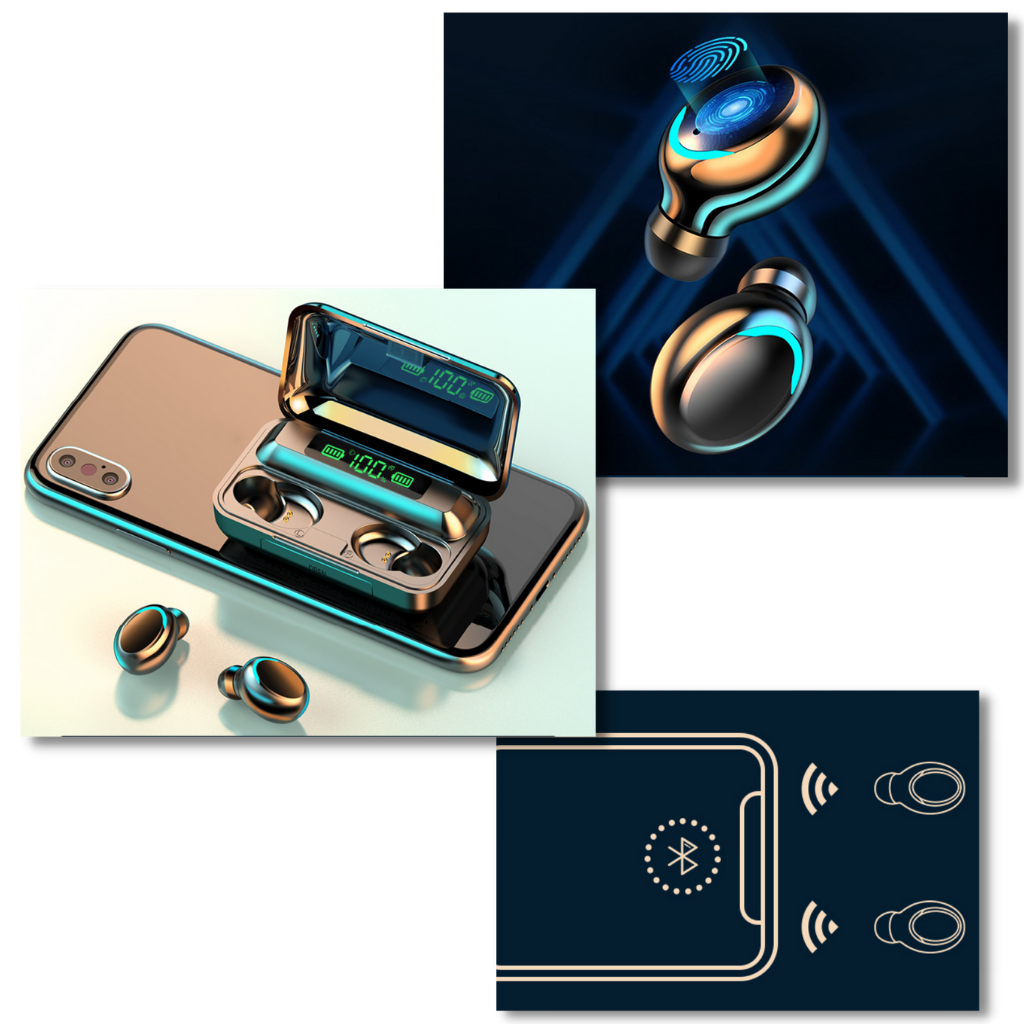 Bluetooth Oordopjes Draadloos met Oplaadbare Hoesje