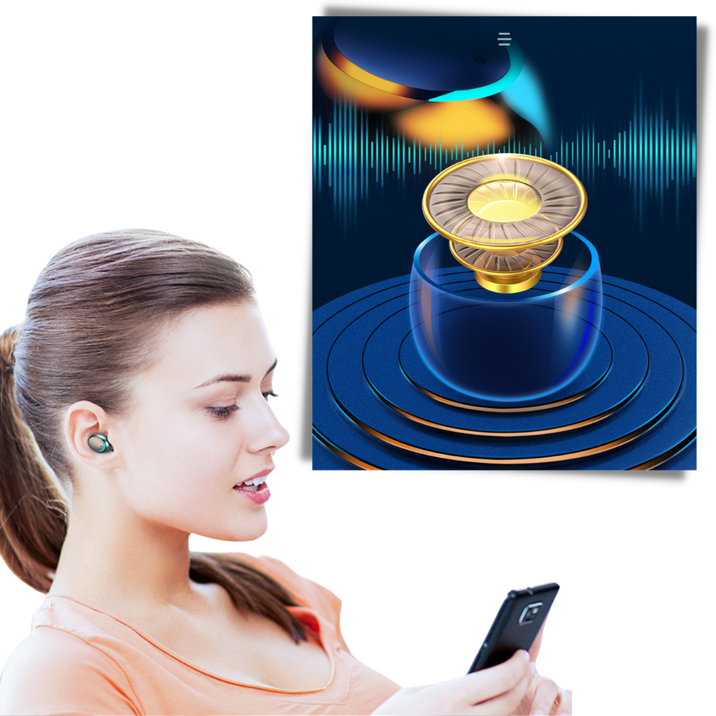Bluetooth Oordopjes Draadloos met Oplaadbare Hoesje