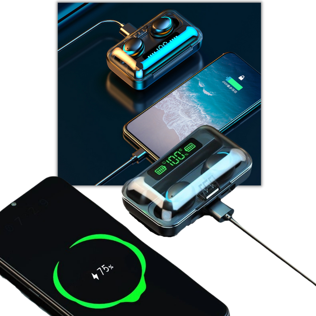 Bluetooth Oordopjes Draadloos met Oplaadbare Hoesje