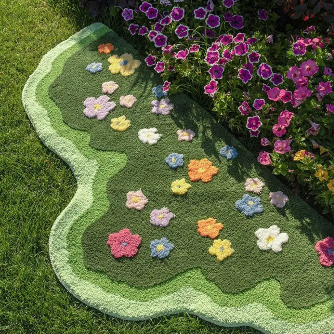 Bloemen Vloerkussen Zachte Vloermat voor Woonkamer en Slaapkamer