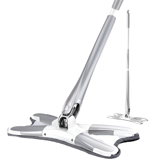 Vloermop 360° Draaibaar met Microvezel Pads