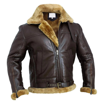 Luxe Leren Pilotenjack Warm en Stijlvol