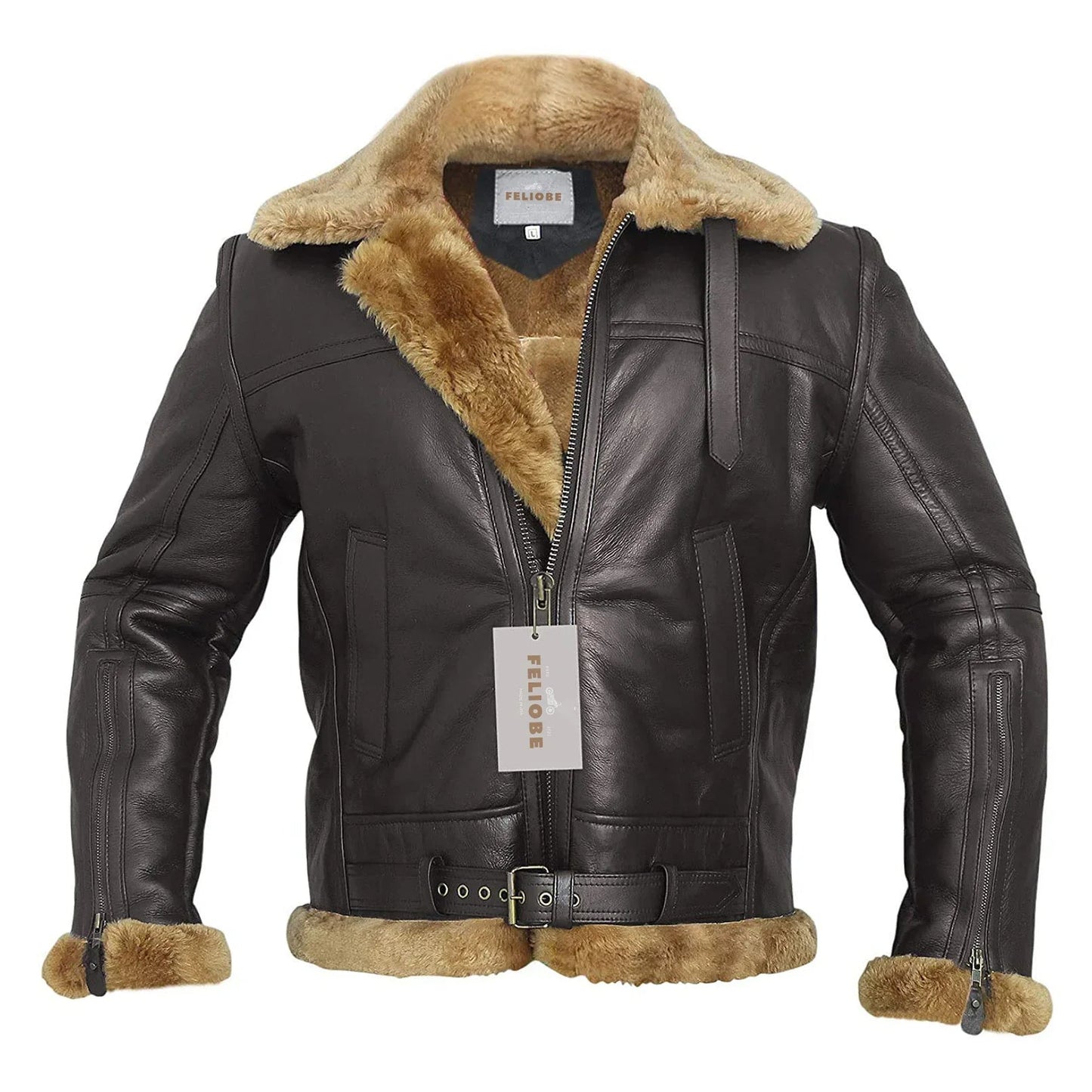 Luxe Leren Pilotenjack Warm en Stijlvol