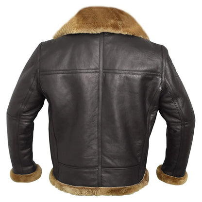 Luxe Leren Pilotenjack Warm en Stijlvol