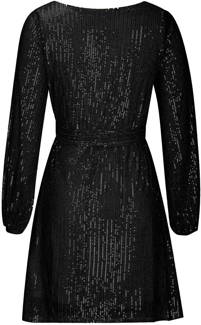 Feestelijke Glitter Mini Jurk Kort en Stijlvol