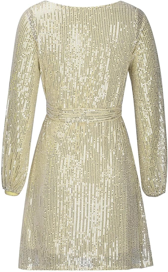 Feestelijke Glitter Mini Jurk Kort en Stijlvol