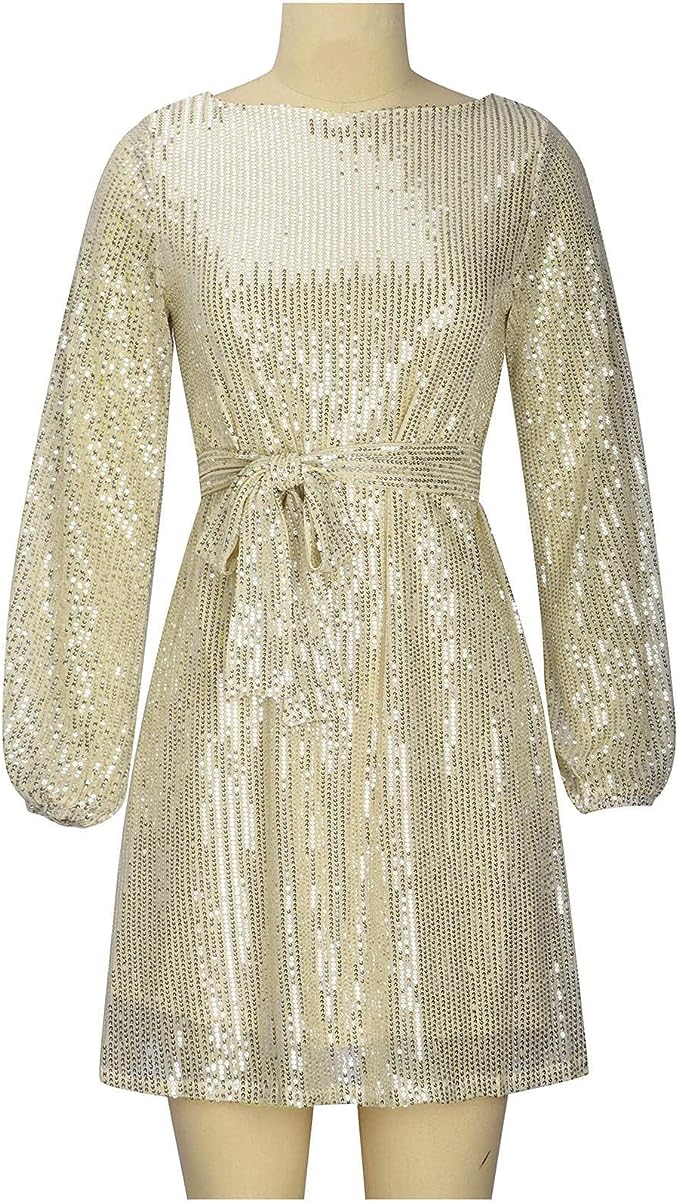Feestelijke Glitter Mini Jurk Kort en Stijlvol