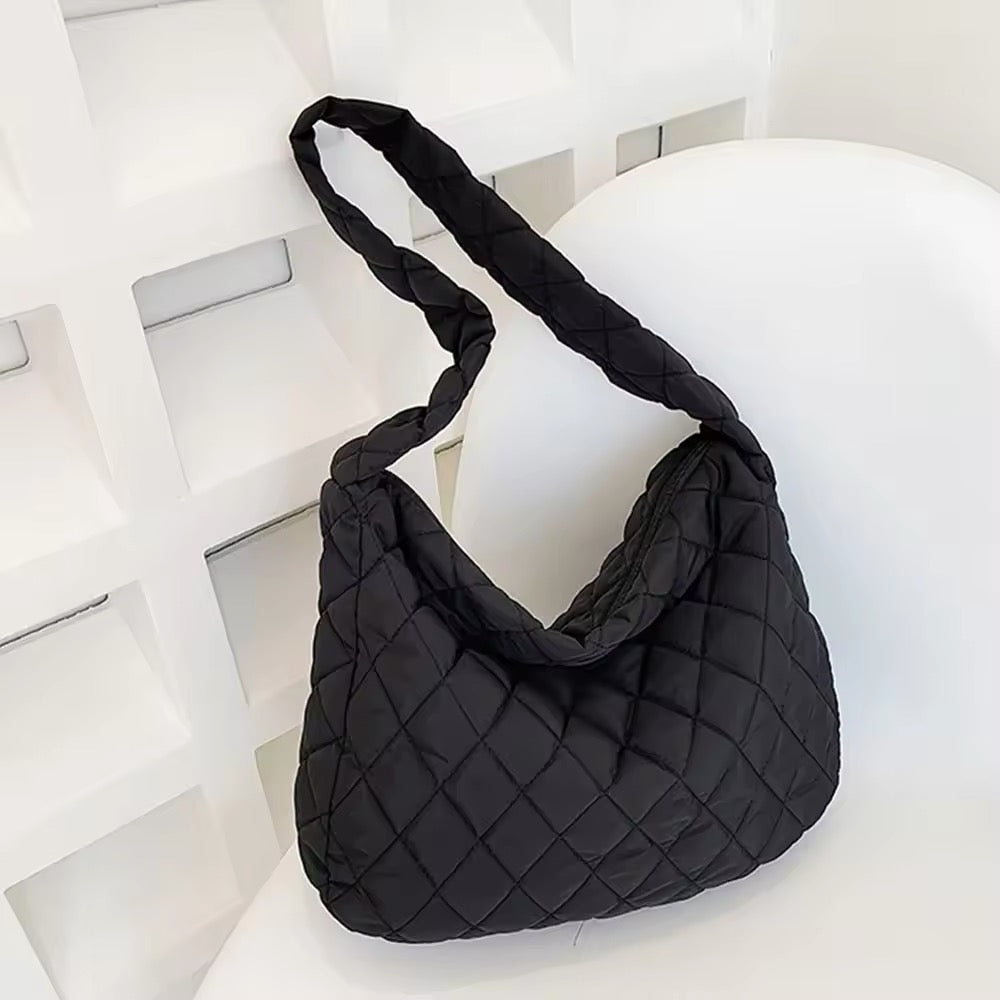 Grote Puffer Tote Schoudertas Gepolsterd Crossbody Model