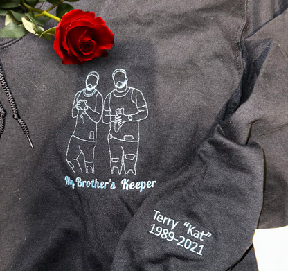 Geborduurde Sweatshirt Persoonlijk Portret Familie Koppels Hoodie