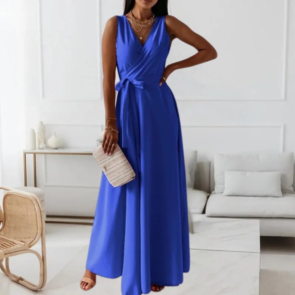 Variant image for Debbie™ – Dames Maxi-Jurk V-hals Tijdloze Elegantie en Comfort-6