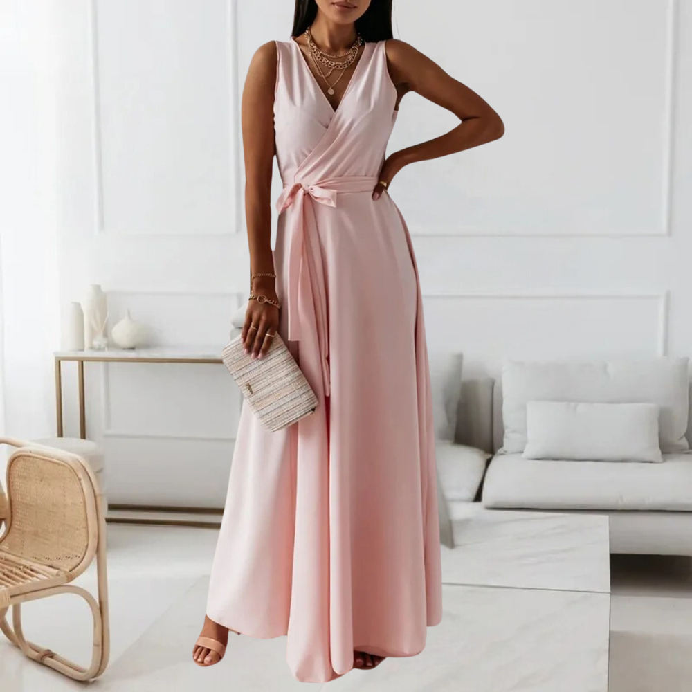 Variant image for Debbie™ – Dames Maxi-Jurk V-hals Tijdloze Elegantie en Comfort-1