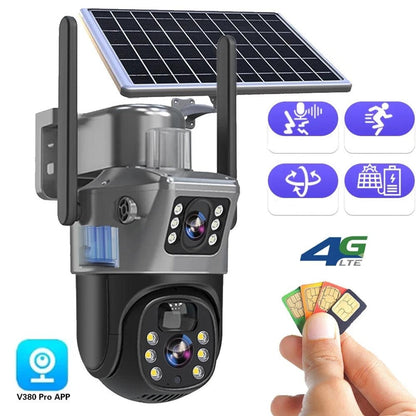 Draadloze 4K Beveiligingscamera Op Zonne-energie met Bewegingsdetectie