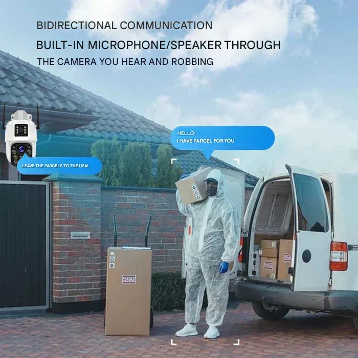 Draadloze 4K Beveiligingscamera Op Zonne-energie met Bewegingsdetectie
