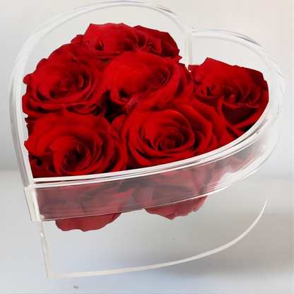 Rozen Bloemenbox Acryl Echte Look Lang Houdbare Decoratie