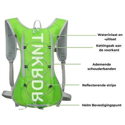 Fietsrugzak 20L Waterdicht met Helmbevestiging en Hydratiesysteem