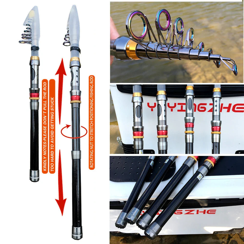 CastMaster Telescopische Vissershengel – Carbon 3.6m met Reel 3