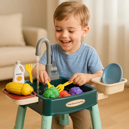 Kinder Speelkeuken met Kraan en Accessoires voor Jonge Koks - Velinix
