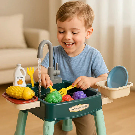 Kinder Speelkeuken met Kraan en Accessoires voor Jonge Koks - Velinix